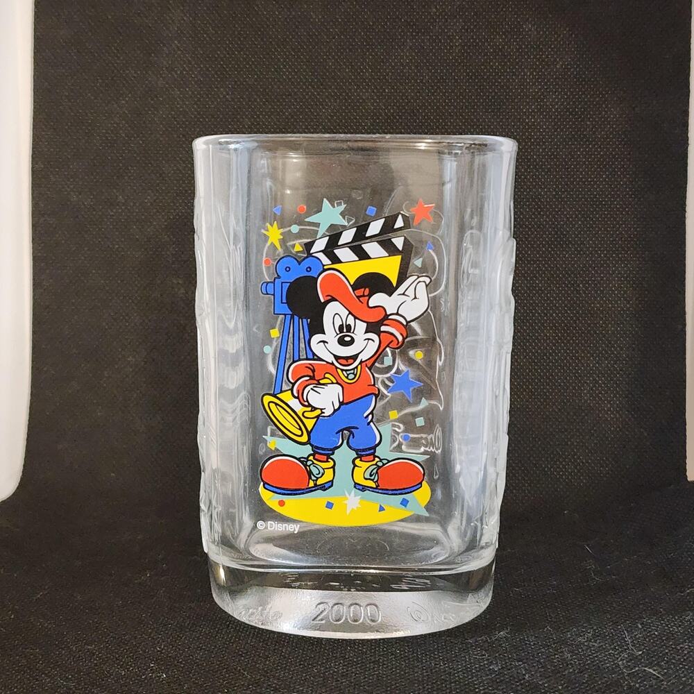 Vintage 2000 Disney World McDonald's Mickey Celebration Glass Hollywood Studios